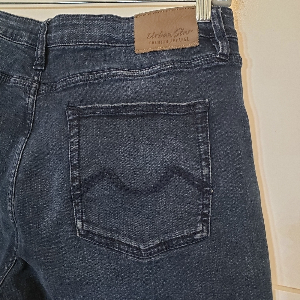 Urban Star Estilo Denim Blue Jeans Hi Rise Stretch Darkwash Size 36 X 30 - Picture 9 of 14